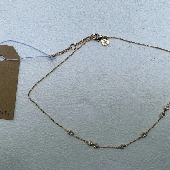 NEW LEE ANGEL Silver Tone Crystal Accent Necklace - Picture 1 of 4